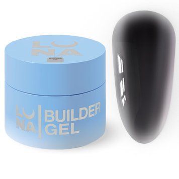 Вітражний гель для нарощування LUNAmoon Glass Gel №3, чорний, 15 мл 373-6376 фото