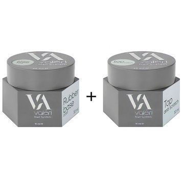 База каучукова Valeri Rubber Base + Топ Valeri Top Anti Scratch, 30 мл 26208 фото