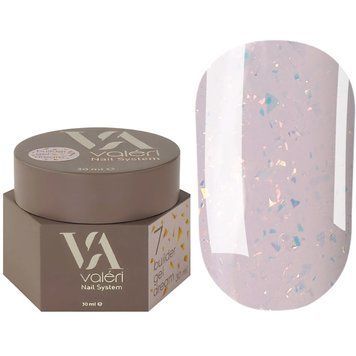Гель для нарощування Valeri Dream Builder Gel, 30 мл No007, світло-рожевий із блискітками NVDBG30-07 фото