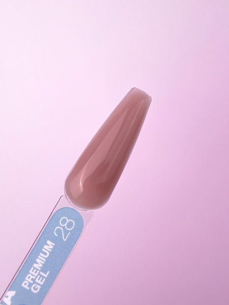 Гель для нарощування нігтів Luna Gel Premium No28, 15 мл (темний рожево-кавовий) 323-4945 фото