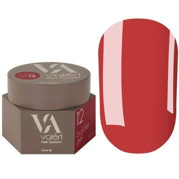 Гель для нарощування Valeri Builder Gel, 30 мл №12 (червоний) NVBG30-012 фото