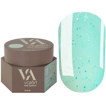 Гель для нарощування Valeri Dream Builder Gel, 30 мл No011, м'ятний із блискітками NVDBG30-11 фото