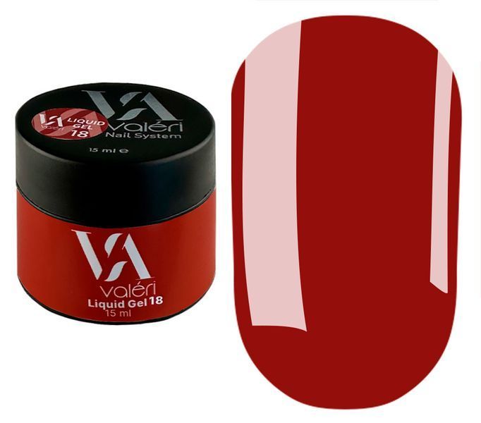 Рідкий гель Valeri Liquid Gel, 15 мл No18, насичений червоний NVLG15-18 фото