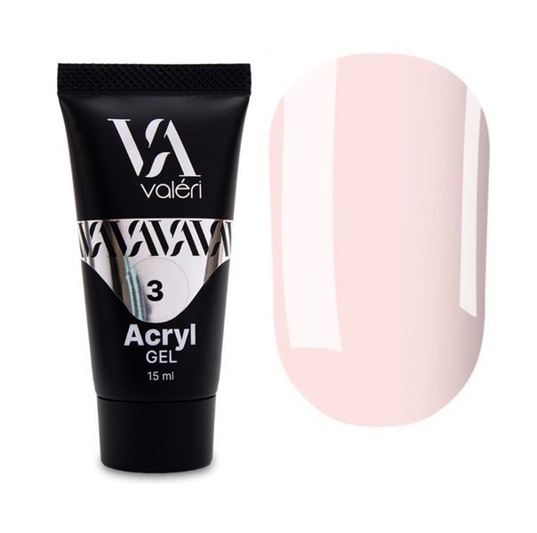 Акрил-гель Valeri Acryl Gel, 15 мл No03, біло-рожевий NVAG15-03 фото