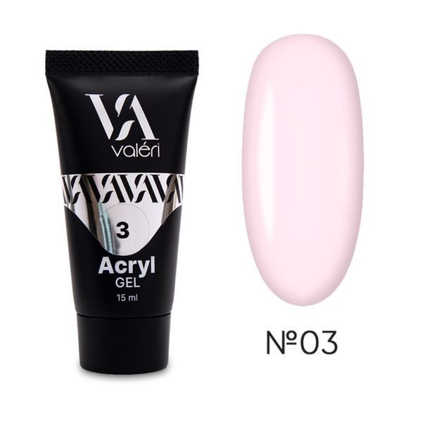 Акрил-гель Valeri Acryl Gel, 15 мл No03, біло-рожевий NVAG15-03 фото