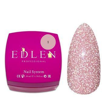 Гель для нарощування світловідбивний Edlen Builder gel Flash No01, 50 мл (моко з шимером) 25582 фото