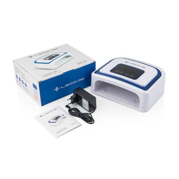 Лампа для манікюру з акумулятором UV/LED LEDME 5В 120W BLUE (оригінал), 120 Вт., синя 24167 фото