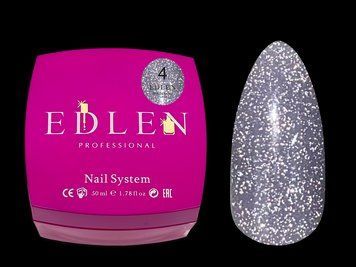 Гель для нарощування світловідбивний Edlen Builder gel Flash No04, 50 мл (сірий із шимером) 25585 фото