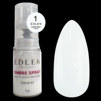 Спрей для ефекту омбре Edlen Ombre Spray Color No1, 5 г (білий) 24747 фото