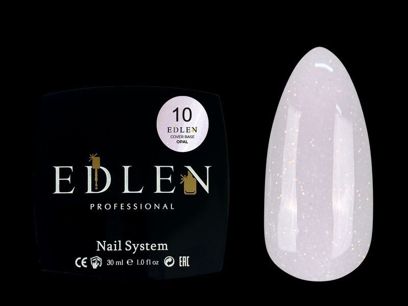 База Edlen Cover Base Opal No10, 30 мл (біло-молочний із шимером) 24956 фото