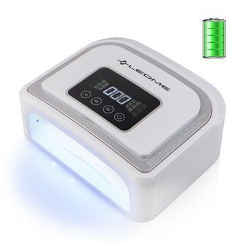 Лампа для манікюру з акумулятором UV/LED LEDME 5В 120W SILVER (оригінал), 120 Вт., срібло 24173 фото