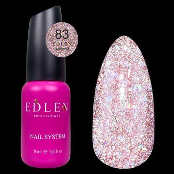 База світловідбивна Edlen Cover Base Flash No83, 9 мл (рожеве золото) 24861 фото