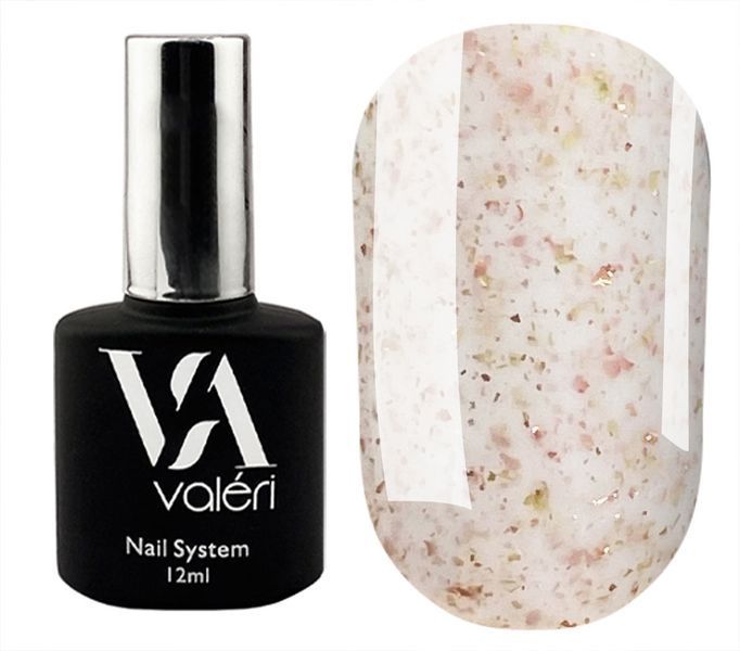 База Valeri Base 12 ml, №80 Shine (молочний із золотим гліттером) NVFB12-80 фото