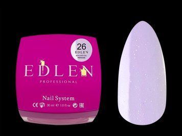 Гель для нарощування Edlen Builder gel Princess No26, 30 мл (світло-бузковий із шимером) 25523 фото