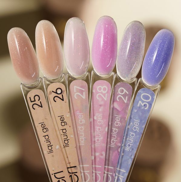 Рідкий гель Valeri Liquid Gel, 15 мл No30, синій із шимером NVLG15-30 фото