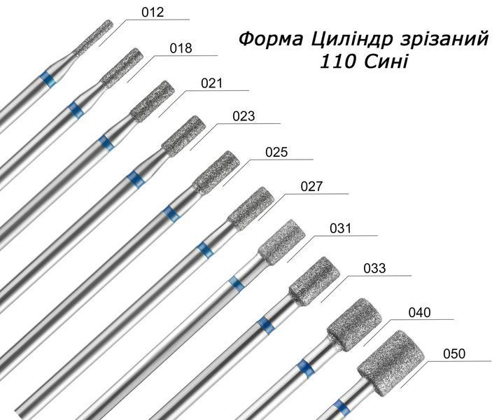 Набір фрез алмазних &Oslash; 2,1 мм 243 полум'я, червона насічка 514-021 DLX, 5 шт DXP000870/5 фото