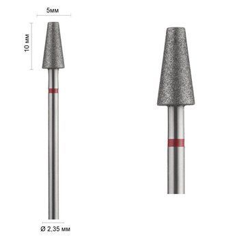 Фреза алмазна &Oslash; 5 мм 173 конус посічений, червона насічка 514-050 DLX DXP002260 фото
