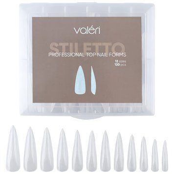 Верхні форми Valeri Top Nail Forms Stiletto, 120 шт. NVNFS фото