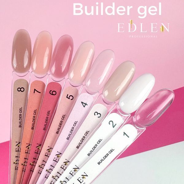 Гель для нарощування Edlen Builder gel No06, 50 мл (рожевий нюд) 25539 фото