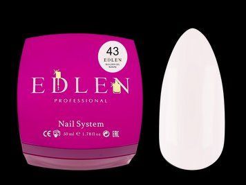 Гель для нарощування Edlen Builder gel Butterfly №43, 50 мл (молочний з рожево-бежевим відтінком) 25847 фото