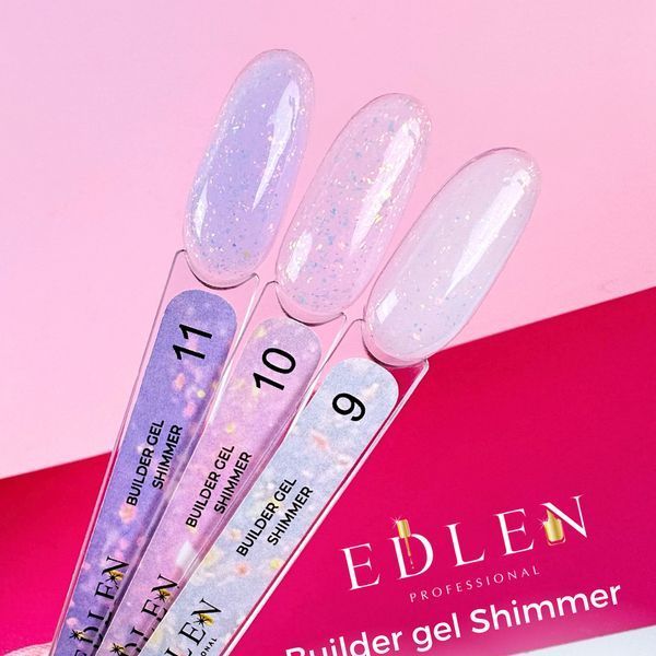 Змінний картридж Edlen Builder gel Shimmer №09, 50 мл (молочний із шиммером) 24690 фото