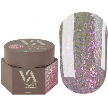 Гель для нарощування Valeri Dream Builder Gel, 30 мл №024, бузковий з рожевим відблиском NVDBG30-24 фото
