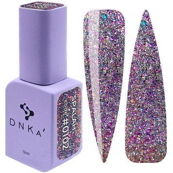 Гель-лак DNKa' Gel Polish Color Spalah #0102, 12 мл фіолетово-сірий з блискітками FTGPDC0102 фото