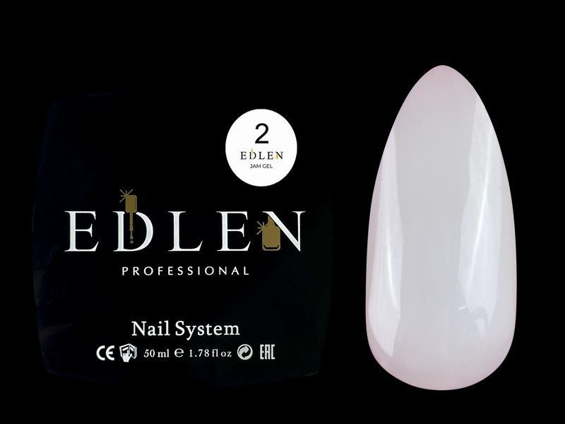 Гель для нарощування Edlen Jam gel No02, 50 мл (молочний) 25595 фото