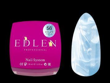 Гель для нарощування Edlen Builder gel Pearl №56, 30 мл (блакитний перламутр) 25918 фото