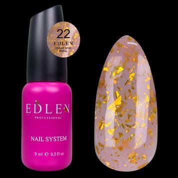 База Edlen Cover Base Potal No22, 9 мл (латте із золотою поталлю) 24799 фото