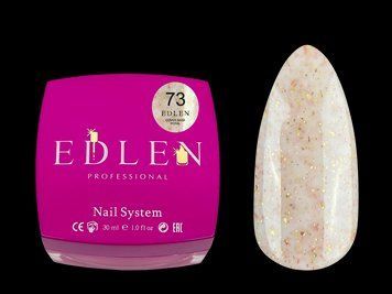База Edlen Cover Base Potal No73, 30 мл (молочний із золотою поталлю) 25021 фото