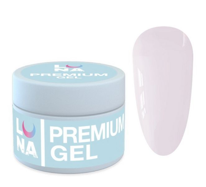 Гель для нарощування нігтів Luna Gel Premium №19, 15 мл (біло-рожевий) 323-2598 фото