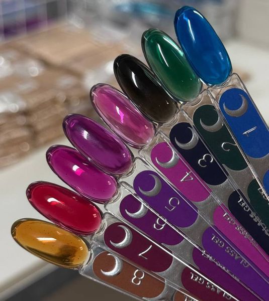 Вітражний гель для нарощування LUNAmoon Glass Gel №6, фуксія, 15 мл 373-6379 фото