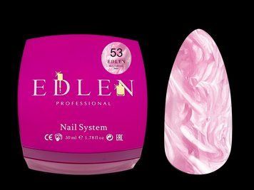 Гель для нарощування Edlen Builder gel Pearl №53, 50 мл (рожевий перламутр) 25923 фото
