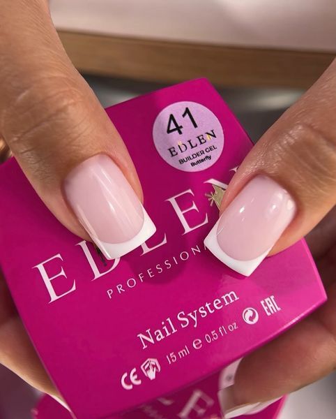 Гель для нарощування Edlen Builder gel Butterfly №41, 30 мл (молочно-рожевий) 25838 фото