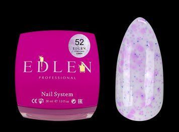 База Edlen Cover Base Candy No52, 30 мл (молочний з фіолетовою крихтою) 25000 фото