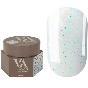 Гель для нарощування Valeri Dream Builder Gel, 15 мл No002, молочний напівпрозорий із блискітками NVDBG15-02 фото