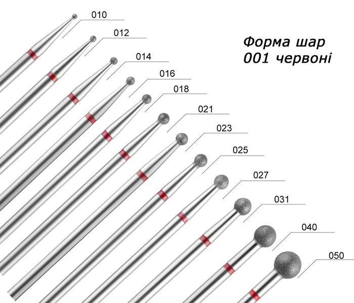 Фреза алмазна &Oslash; 2,3 мм 244 безпечне полум'я, синя насічка 524-023 DLX DXP000581 фото