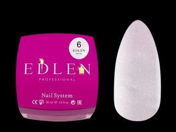 Полігель Edlen Poly gel No06, 30 мл (молочно-рожевий із шимером) 25608 фото