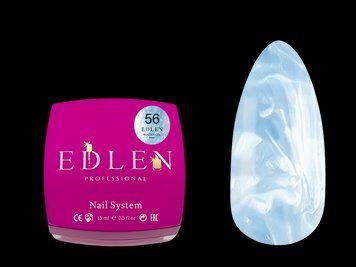 Гель для нарощування Edlen Builder gel Pearl №56, 15 мл (блакитний перламутр) 25910 фото