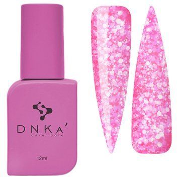 Камуфлююча кольорова база DNKa Cover Base, 12 мл №0065 Kiss Яскраво-рожева база DNKA0065 фото