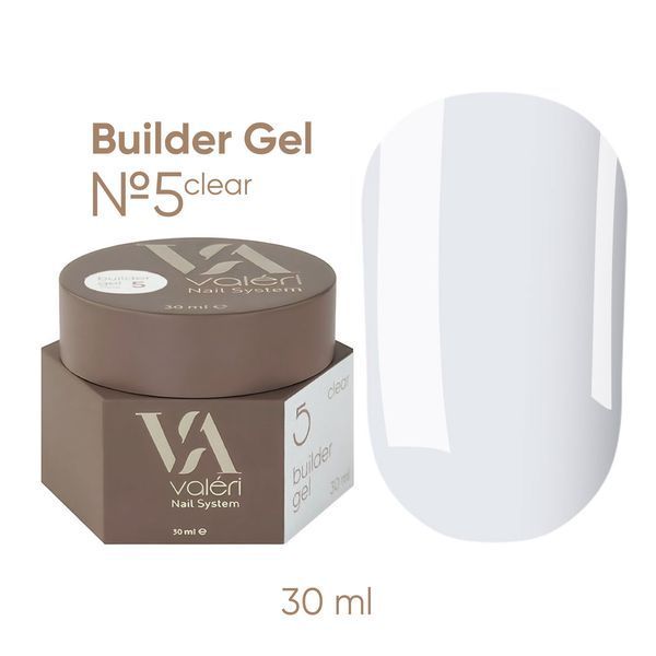 Набір гелів для нарощування нігтів Val&eacute;ri Builder Gel &mdash; 7 відтінків по 30 мл (Nude, Milk, Clear, Cacao, Blue) 26284 фото