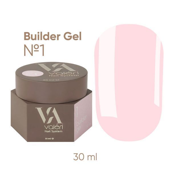 Набір гелів для нарощування нігтів Val&eacute;ri Builder Gel &mdash; 7 відтінків по 30 мл (Nude, Milk, Clear, Cacao, Blue) 26284 фото