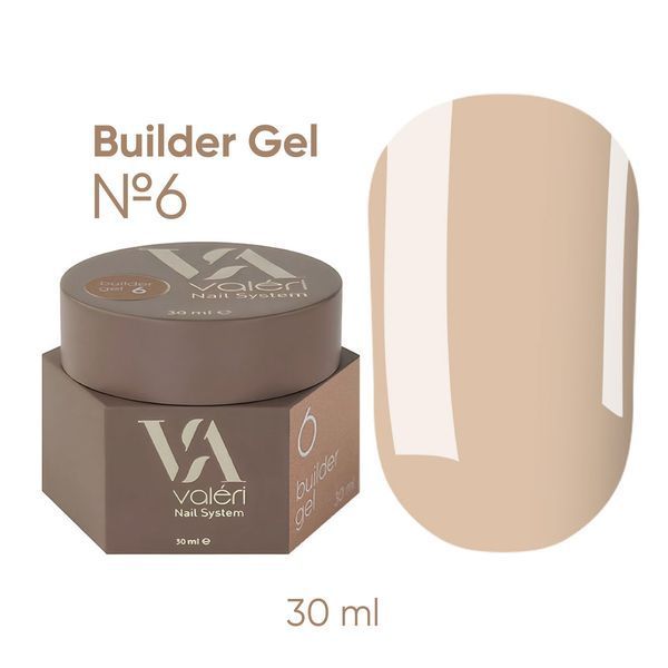 Набір гелів для нарощування нігтів Val&eacute;ri Builder Gel &mdash; 7 відтінків по 30 мл (Nude, Milk, Clear, Cacao, Blue) 26284 фото