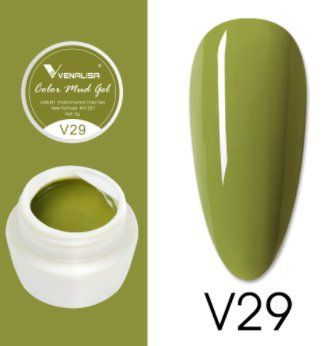 Гель-фарба Venalisa Color Mud Gel, 5г, №29 (яскраво-оливковий) 10786 фото