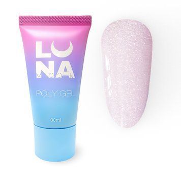 Полігель Luna Poly Gel No14, 30 мл (рожевий із шимером) 876-4890 фото