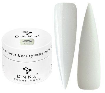 Камуфлююча кольорова база DNKa Cover Base, 30 мл №0045 Star Молочний з блискітками опал DNKA0045-30 фото