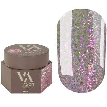 Гель для нарощування Valeri Dream Builder Gel, 15 мл №024, бузковий з рожевим відблиском NVDBG15-24 фото
