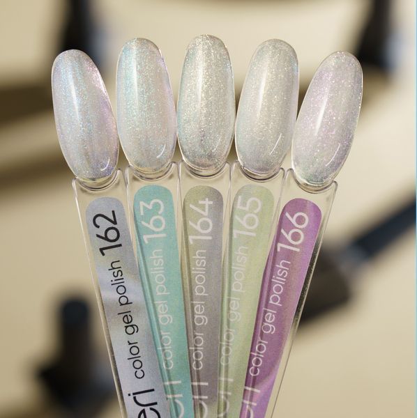 Гель-лак Valeri Color, 6 ml No171 світло-бірюзовий із кольоровою крихтою VA171 фото