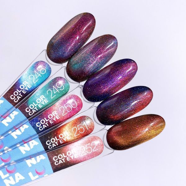 Гель-лак Luna Color Cat Eye №249, 8 мл (синьо-бірюзовий) 047-3918-8 фото